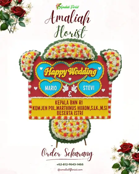 Papan Bunga Pernikahan Sukaramai Ii